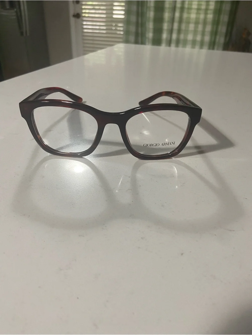 Giorgio Armani Women's Tortoiseshell Frame Glasses - Dark Brown & Amber New